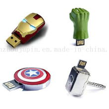 Clé USB de lecteur de disque Flash 3D en métal personnalisé Marvel